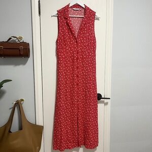 Unique &otherstories Red Collar Dress - Eur44 - Large